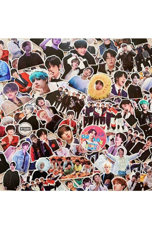 Bts Baskılı 100'lü Sticker Seti - 2