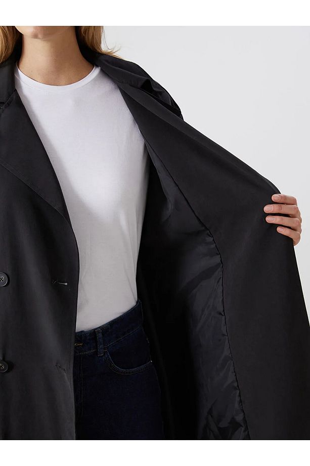 LCW Modest  Ceket Yaka Kadın Trençkot - 4