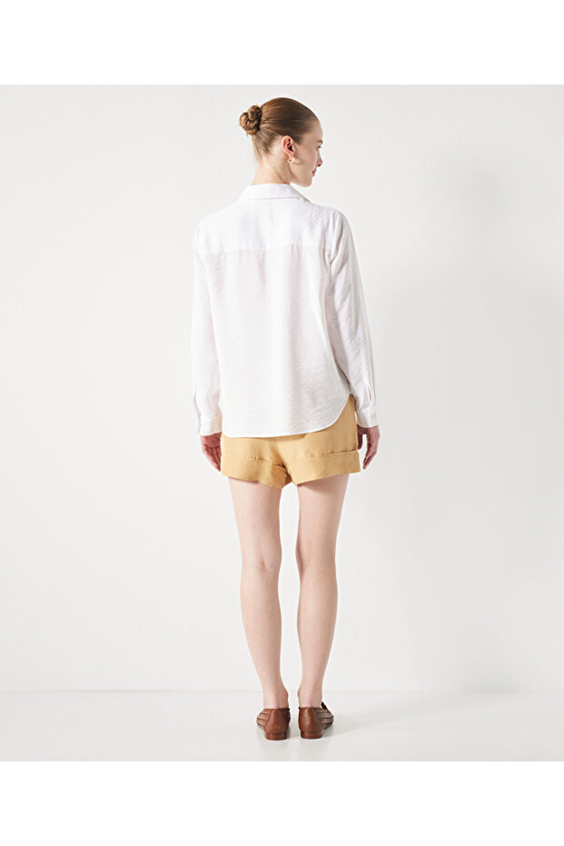 Gizli patlı basic gömlek - 6