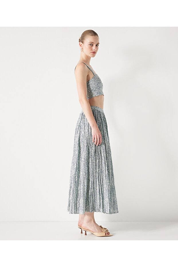 Desenli crop bluz - 6