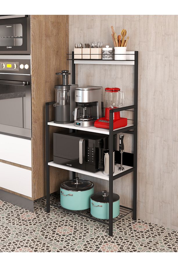 Ludlow Metal Sepetli Mutfak Kahve Köşesi Organizer LU05-W - 1