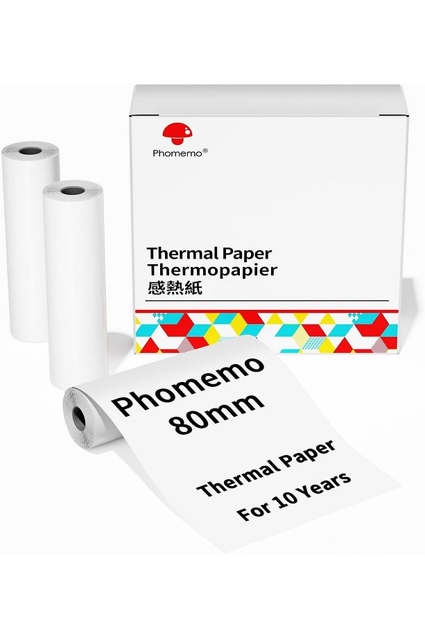 80mmx6,5mt Termal Kağıt, 3 Rulo 10 Yıl Dayanıklı M832/m04s Için Q22-rmsg10-80m8 - 1