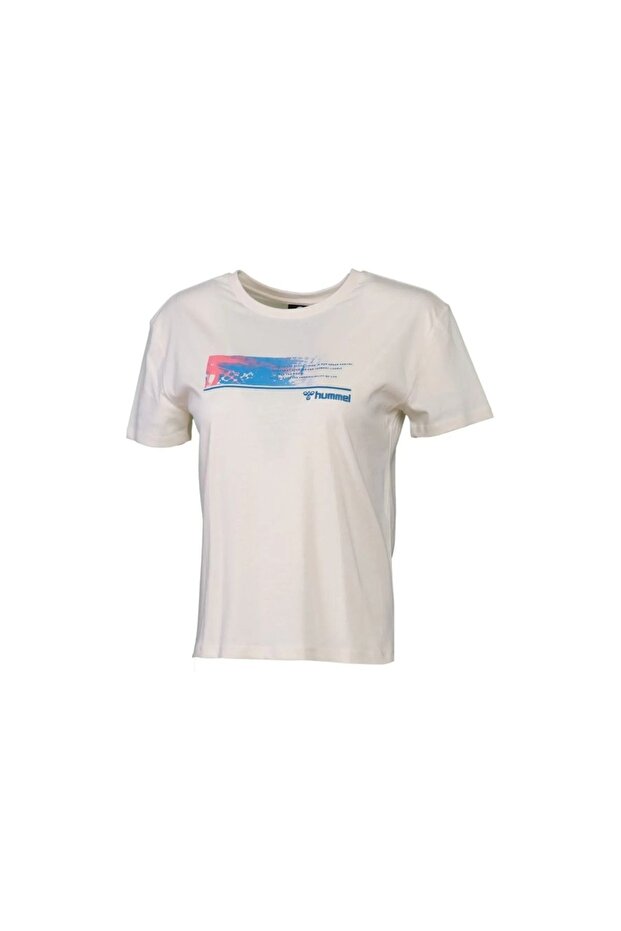 Mestan Women's Ecru Crew Neck T-Shirt