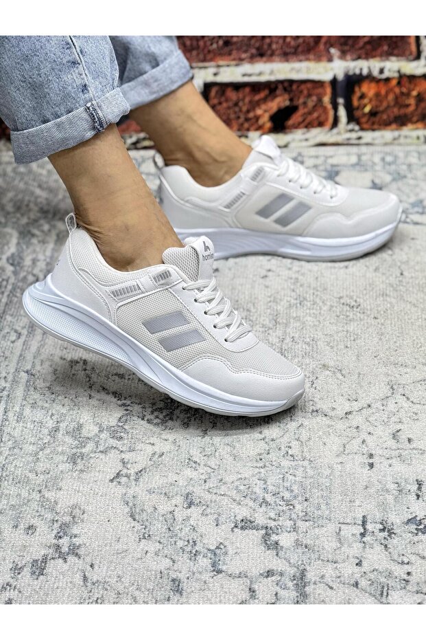 Unisex Anorak Poly Sole Sports Shoes-White