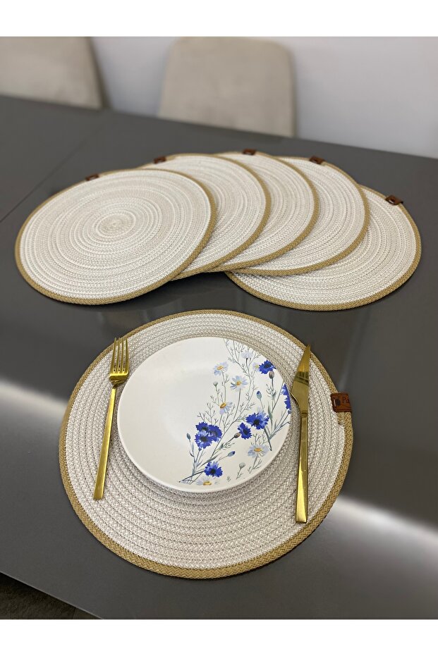 Cream Color Shiny Plaque / American Service 30X30 cm