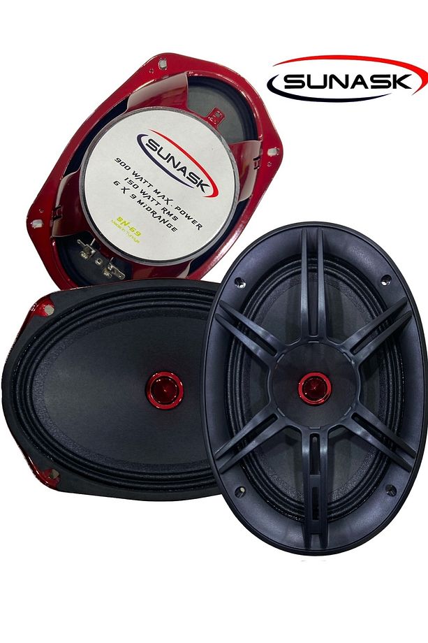 Sn-69 900 Watt 150 Rms Kurşun Göbek Oval Midrange Amfi Uyumludur Kutu Içeriği 2 Adet - 5