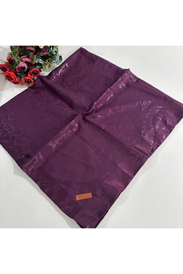 Leopard Print Lento Scarf - Plum Lnt0226