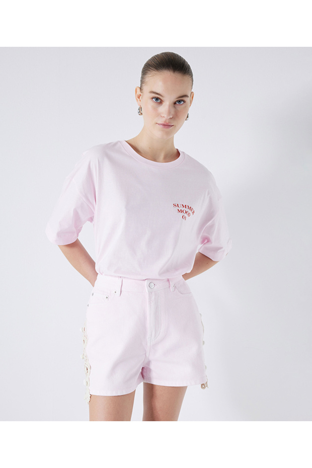 Dantel garnili şort - 2