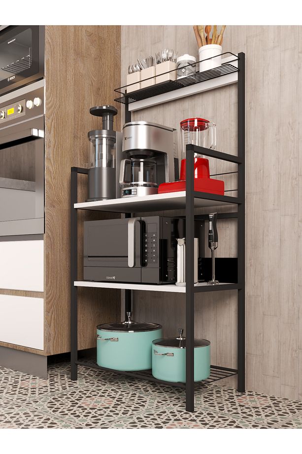 Ludlow Metal Sepetli Mutfak Kahve Köşesi Organizer LU05-W - 3