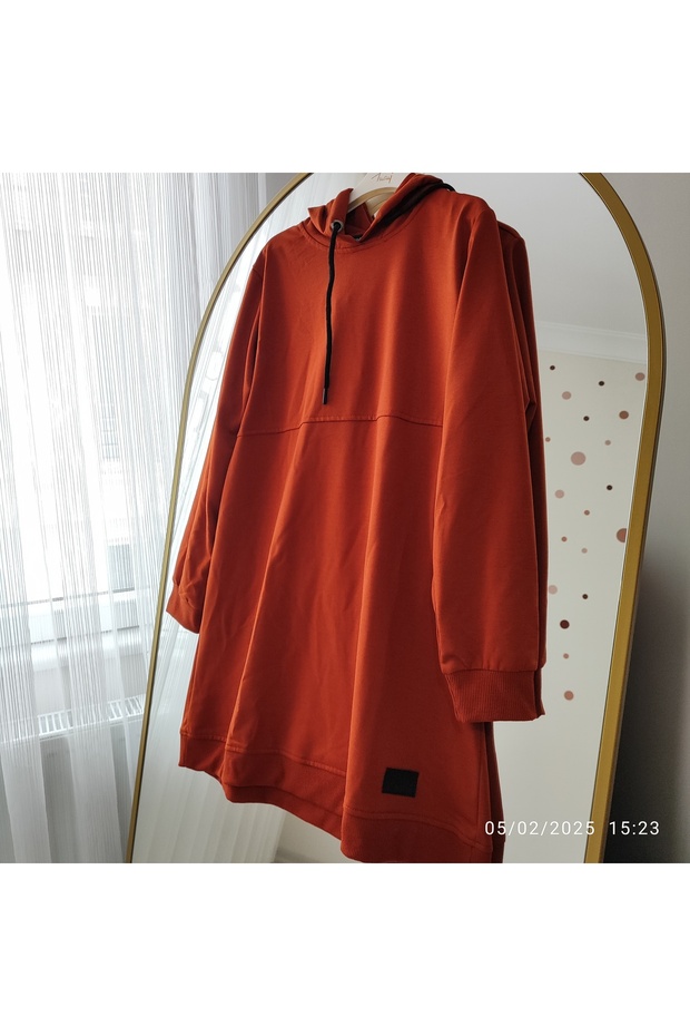 Kapüşonlu Oversize Tesettür Tunik - 2