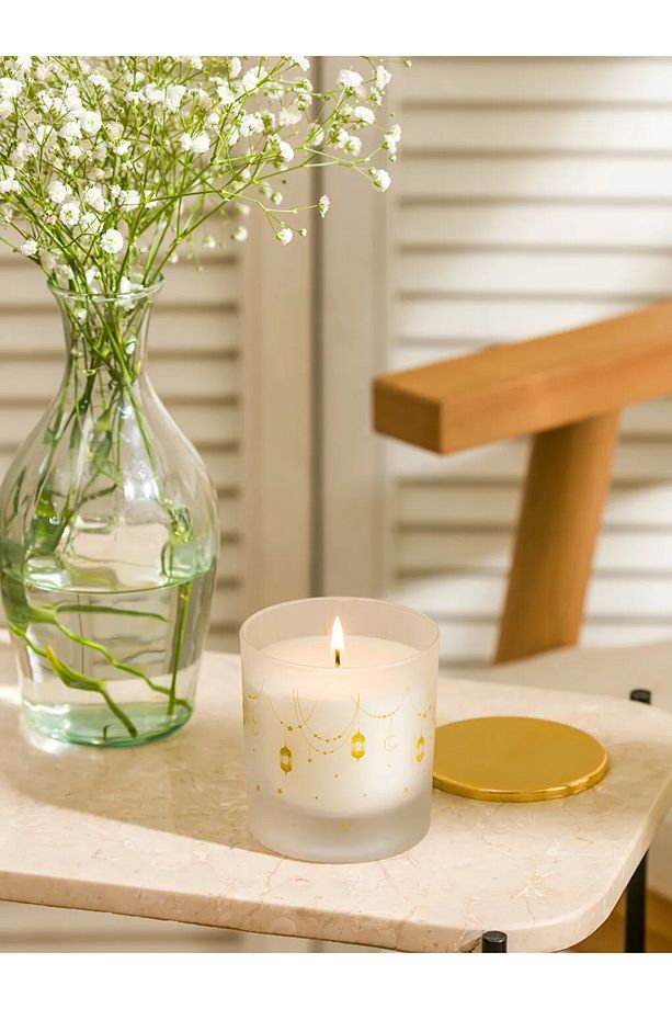 LCW HOME Limon Vanilya Kokulu Sarı Baskılı Bardak Mum 190 Gr - 1