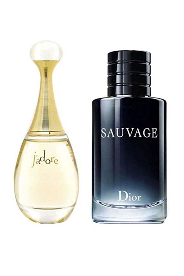 مجموعة Sauvage & J'Adore EDP Sauvage (100)، J'Adore (100) مل