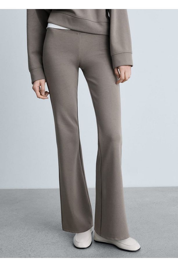 Flared triko pantolon - 1
