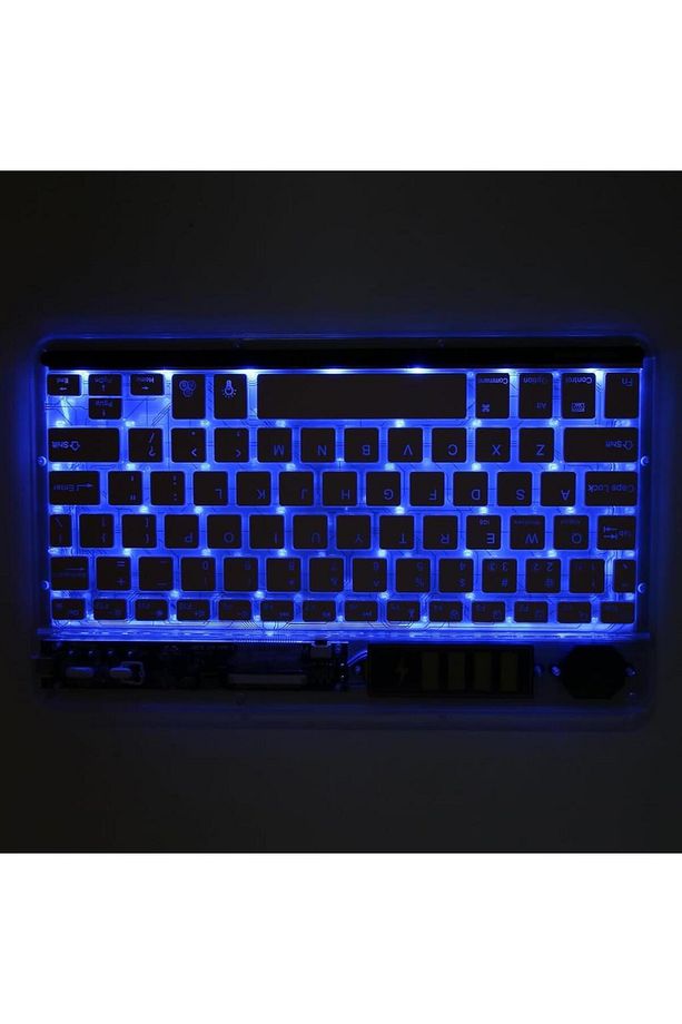 Reeder M11 Pro Max 11.97" Uyumlu Bluetooth Şarjlı Rgp 7 Renk Işıklı Klavye - Gri - 7
