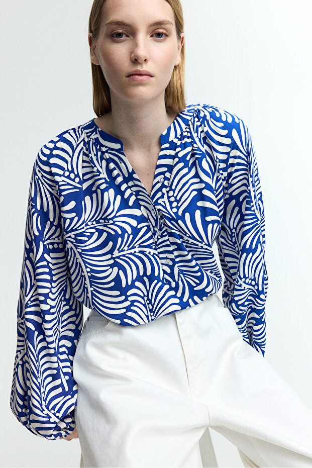 Balon Kollu Bluz - 4