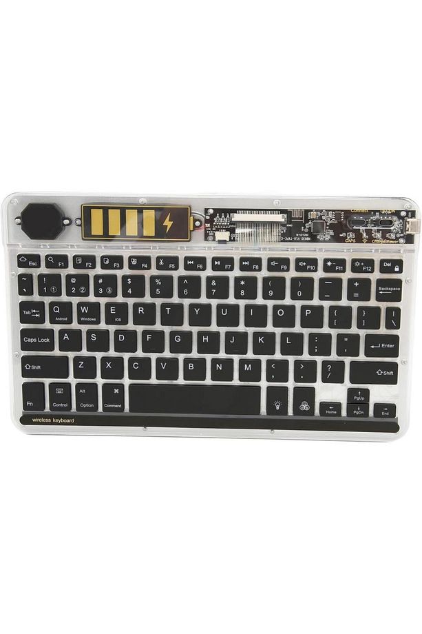 Reeder M11 Pro Max 11.97" Uyumlu Bluetooth Şarjlı Rgp 7 Renk Işıklı Klavye - Gri - 1