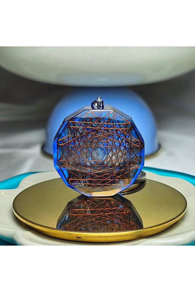Copper Mandala - Apatite Orgonite Keychain (Handmade Design Products)
