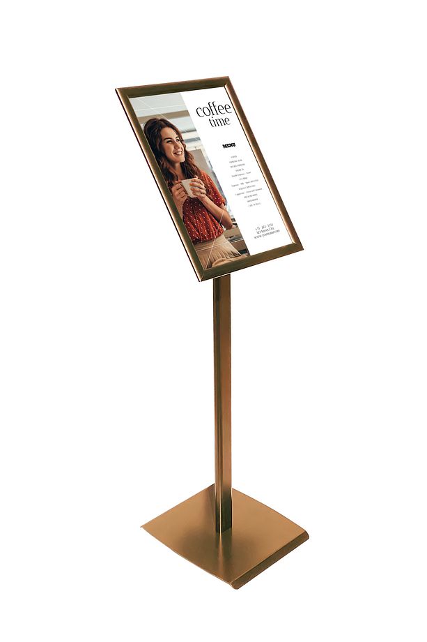 A4 Kahverengi Renk Menü ve Bilgilendirme Panosu Tek Ayaklı Reklam Panosu - 1