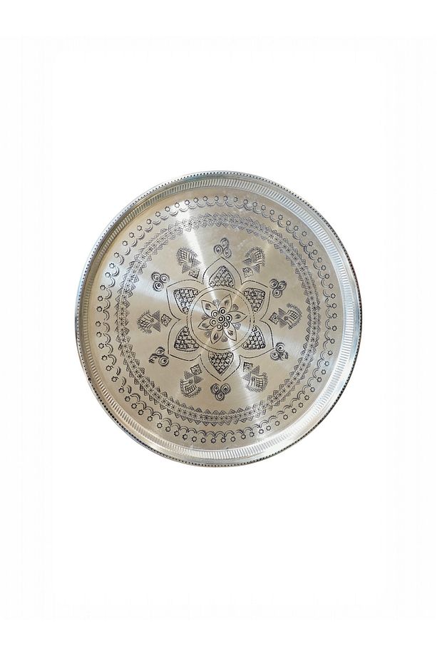 Bakır Nakışlı Tepsi 45 cm - 5