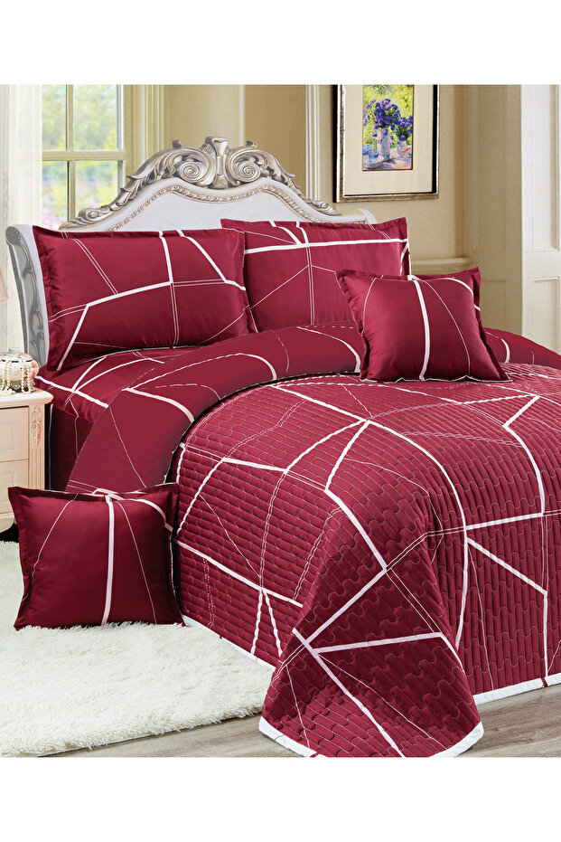 طقم لحاف مضغوط مزهر، مقاس كينج، 220 × 240 سم، طقم سرير قابل للعكس، 6 قطع، متعدد الألوان