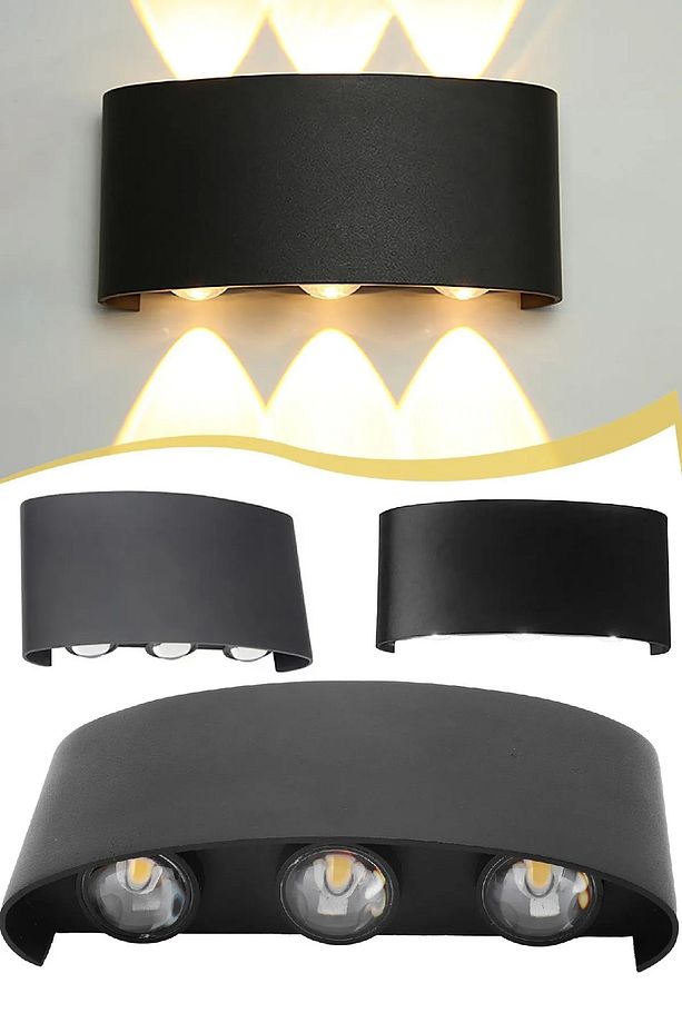 Modern Çift Yönlü LED Duvar Lambası Oturma Odası Yatak Odası Lambası Merdiven Koridor Lambası Aplik - 2