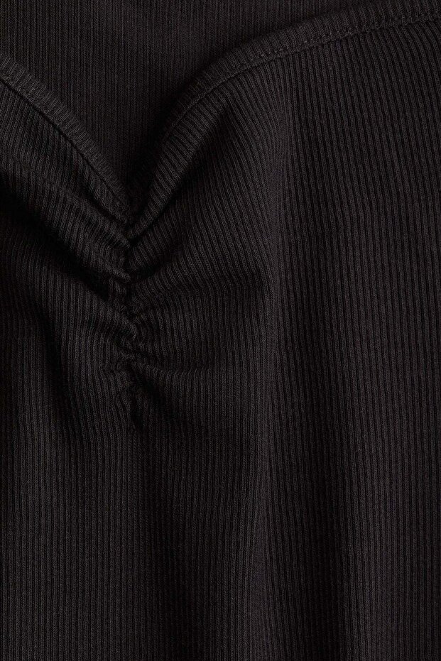 Ribbed boat-neck top - 2