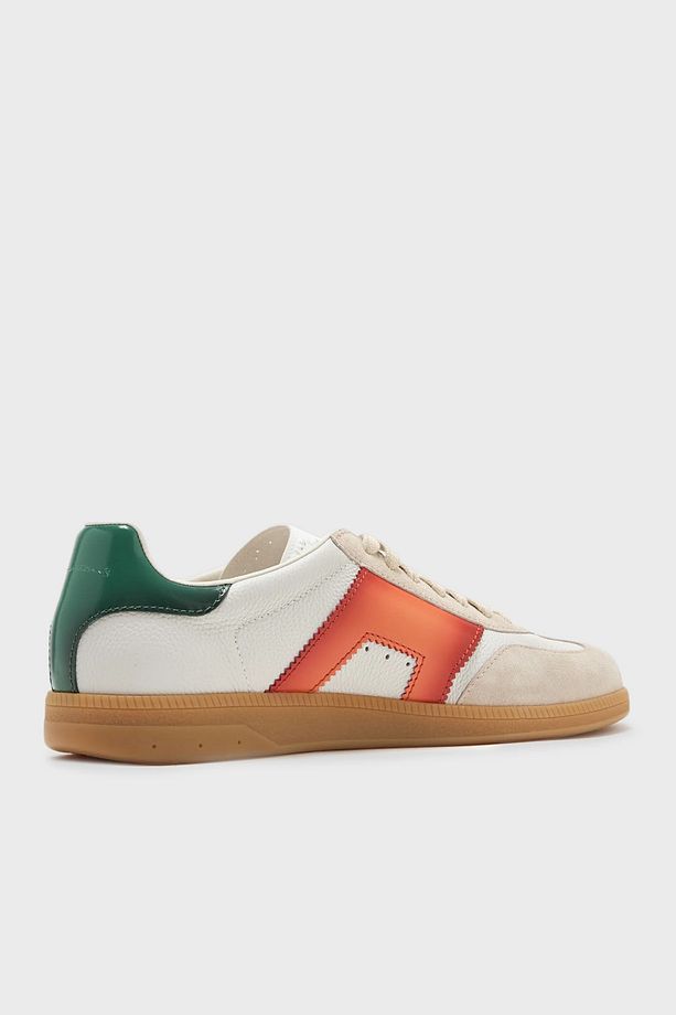 Logolu Hakiki Deri Süet Detaylı Sneaker Ayakkabı Erkek AYAKKABI MBPL21965FARCNOCI70 - 3