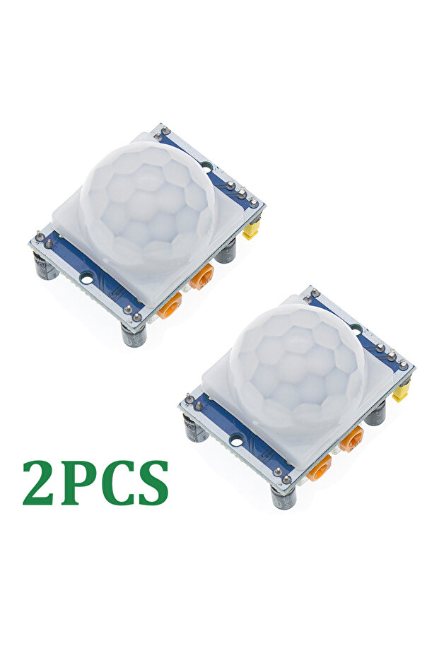 قطعتان من مستشعر PIR HC-SR501 قطعتان من مستشعر PIR HC-SR501 وحدة كاشف الحركة بالأشعة تحت الحمراء الكهربية الحرارية لضبط الأشعة تحت الحمراء