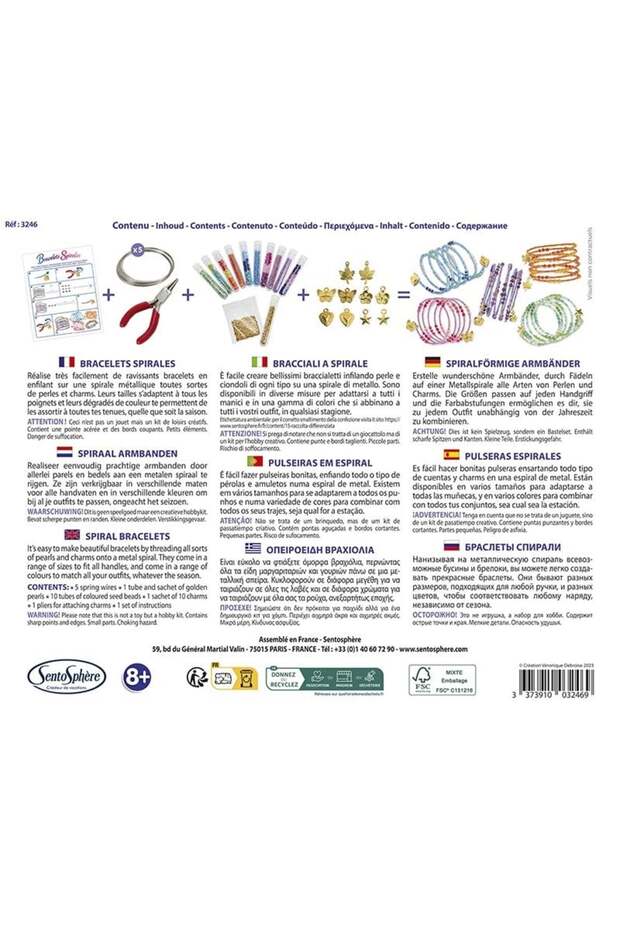 Kit creativ cu perle din sticla - Bratari spirala - 3