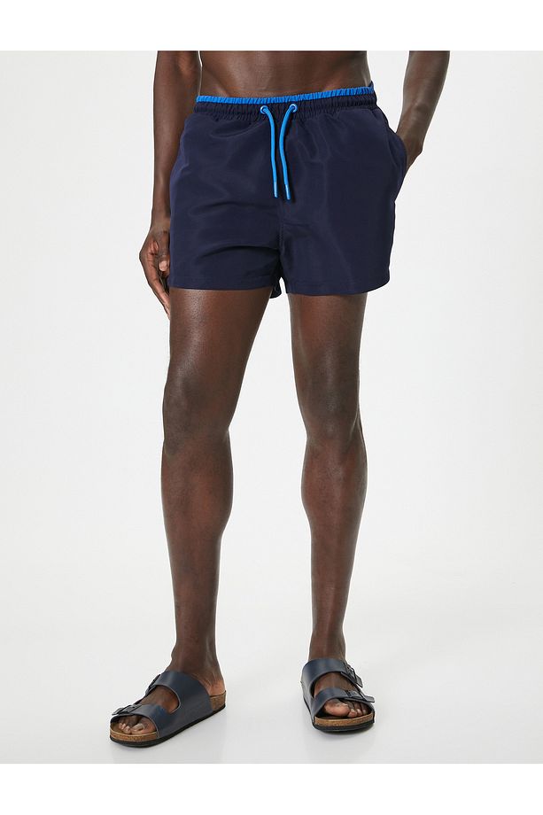 Deniz Şortu Mini Oversize Beli Bağcıklı - 3