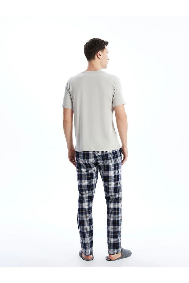 Lacivert Standart Kalıp Erkek Pijama Takımı - 2