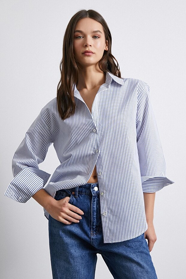 White Sailor Patterned Shirt - 5