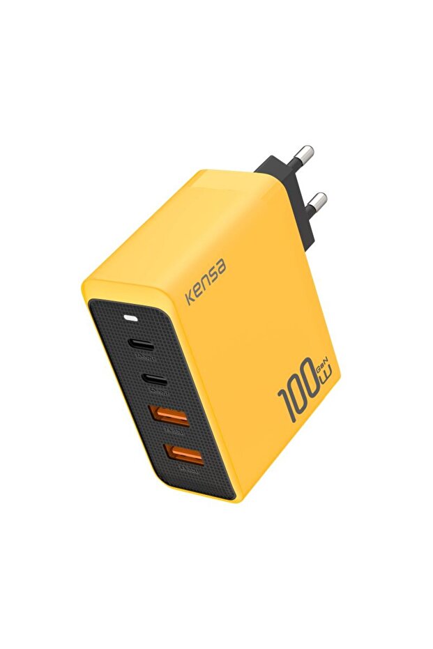 USB Giriş Şarj Adaptörü 100W Hızlı Şarz 2 Type - C + 2 tüm telefon ve şar cihazlarına uyumludur - 1