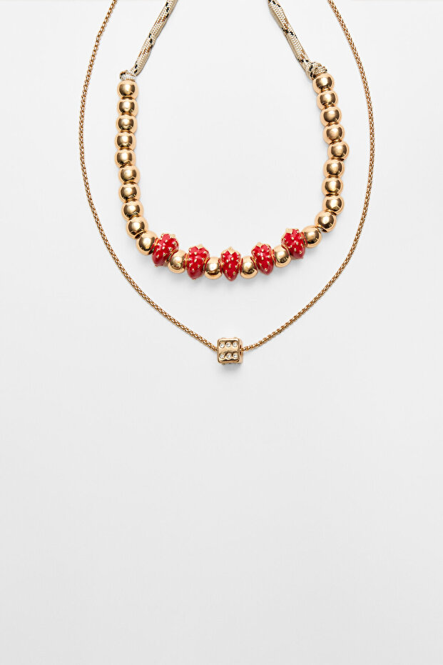 2'li çilekli kolye seti - 1