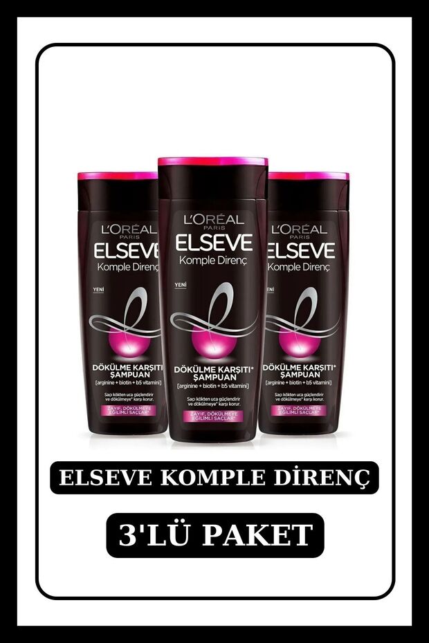 Komple Direnç Dökülme Karşıtı Şampuan 360 ml X3 Adet - 1
