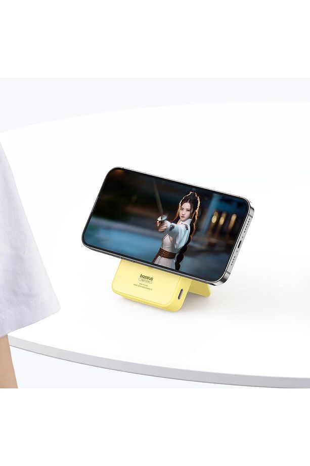 Magpro Magnetic Bracket Wireless Fast-charging Power Bank 5000mah 20w Lemon Yellow (with Simp - 5