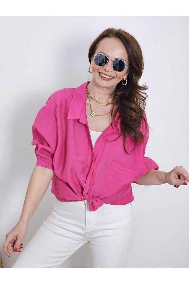 FELİX13260 Fuşya Oversize Gömlek - 2