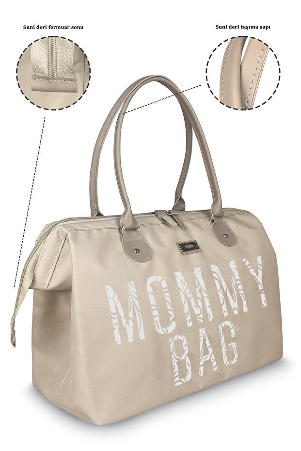 X Pro Mommy Bag Beige Anne Bebek Bakım Kadın Çantası - 6