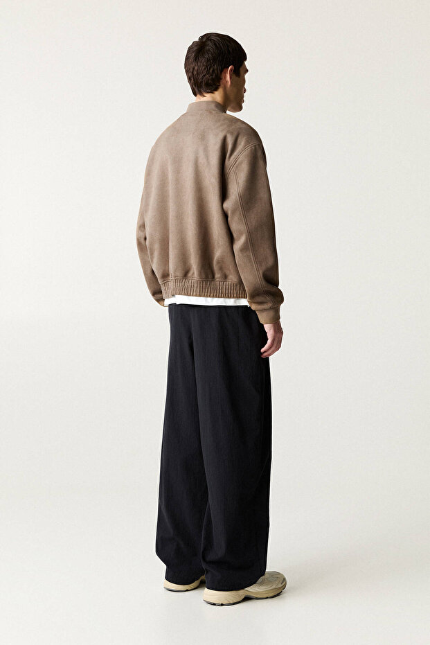 Suni süet bomber ceket - 4