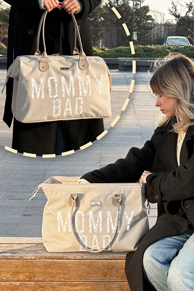X Pro Mommy Bag Beige Anne Bebek Bakım Kadın Çantası - 1