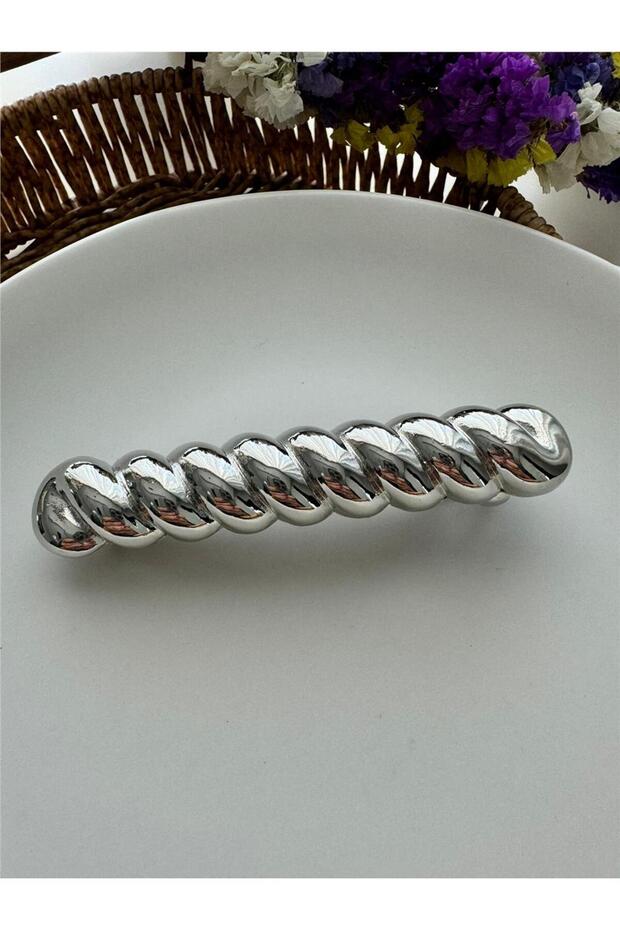 Silver Twisted Large Automatic Buckle