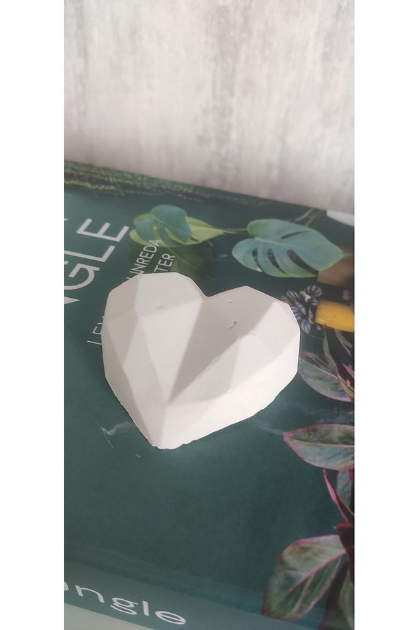 Dekoratif boyanabilir prizma kalp obje 2'li - 7