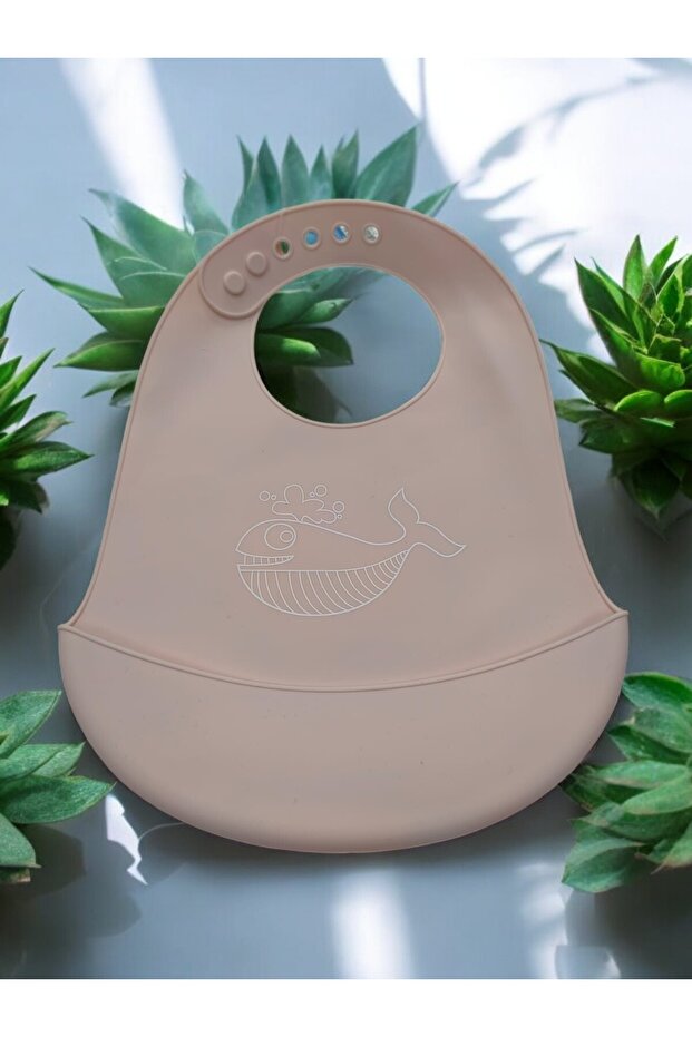 Kaliteli Şekilli Silikon Mama Önlüğü Mor - 1