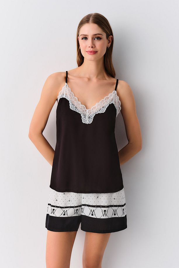 Monogram Şort Pijama Takımı - 1