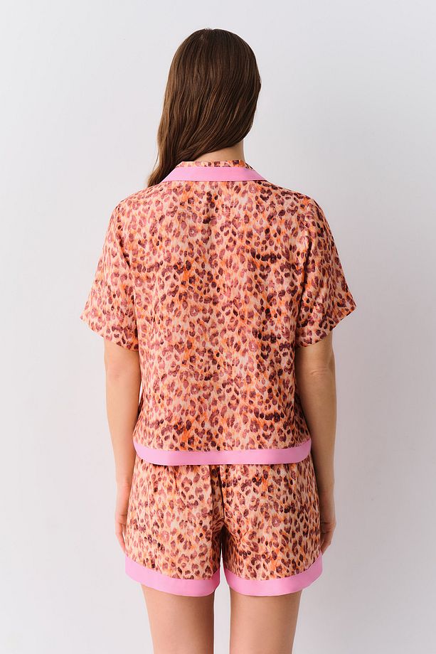 Leopard Maskülen Şort Pijama Takımı - 4