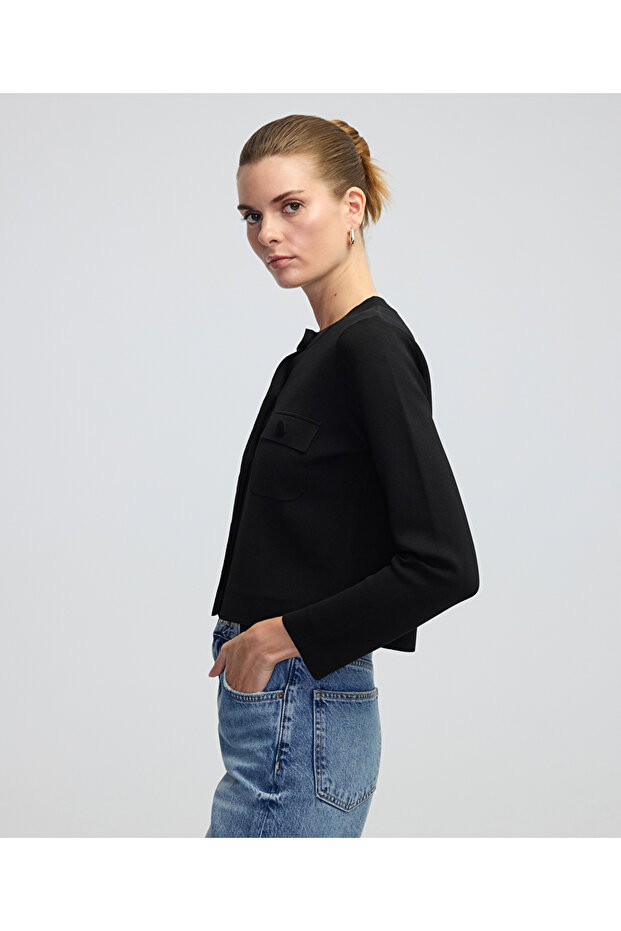 Cepli triko hırka - 5