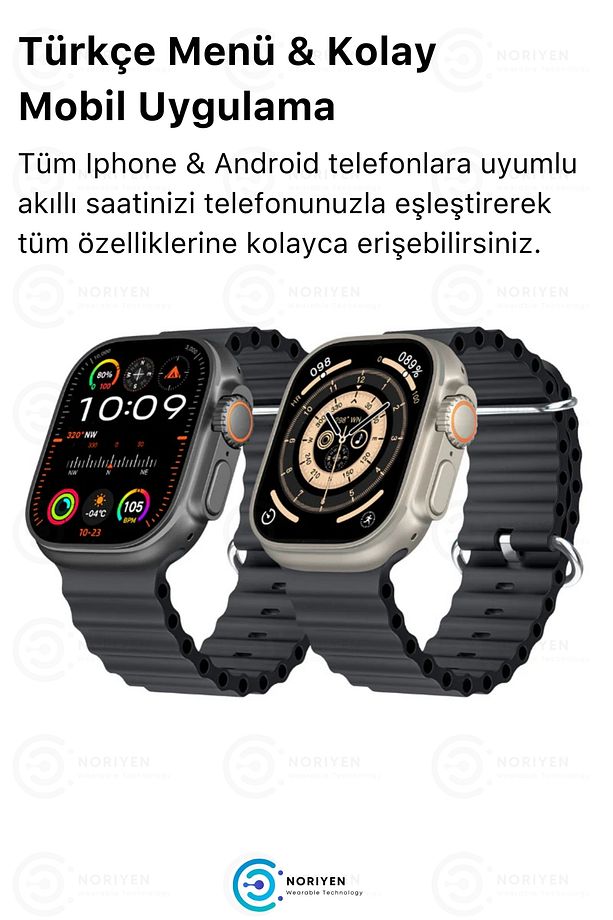 Yeni Nesil HK10 Ultra 3 Chat GPT Amoled HD Ekran Spor Sağlık Sensörlü iOS Android Uyumlu Akıllı Saat - 5