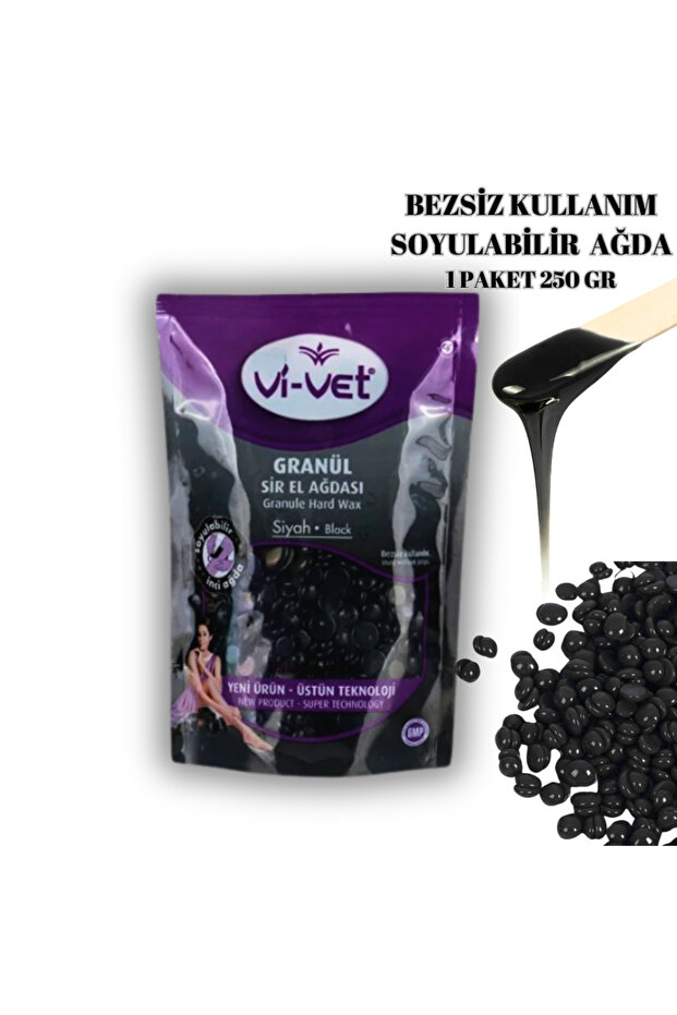 Vi vet VİVET SOYULABİLİR GRANÜL SİR AĞDA BONCUK BLACK BEZSİZ KULLANIM