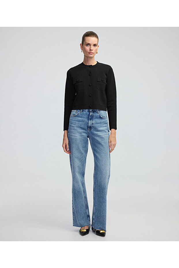 Cepli triko hırka - 2