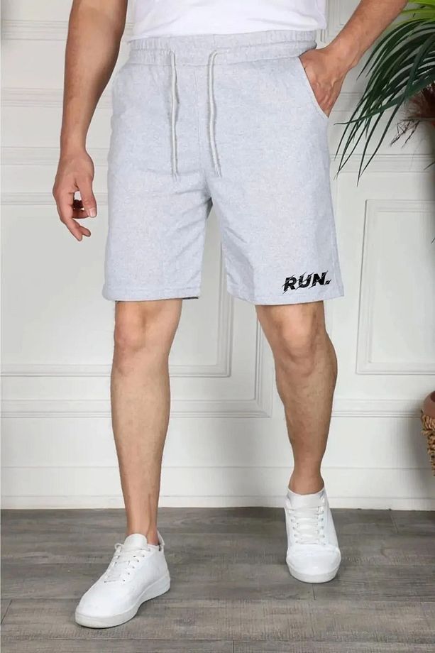 Unisex Run Baskılı Basic Şort - 1
